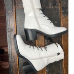 Nine West Fynndelle Lace Up Combat Boots White Ankle Boots 5 Photo 4