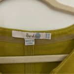 Boden Chartreuse Midi Dress Mustard Yellow Green Cap Sleeve Knee Length Size 4R Photo 4