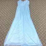 Azazie Deandra Sky Blue Chiffon Spaghetti Strap Cowl Neck Formal Dress Size 2 Photo 12