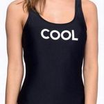 Malibu Cool Black Scoop Back 1 Piece Swimsuit Size L Photo 0