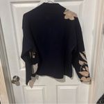 Maeve  Navy and Beige Floral Sweater Photo 1