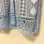 *NEW* En Saison Crochet Shirt Dress Blue Size XS Photo 6