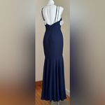 Fame and Partners NWT Navy Blue Mermaid Spaghetti Straps Cross In Front SZ 6 Photo 8