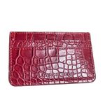 B-low the Belt  Red Snake Print Faux Leather Card Holder Wallet Photo 0