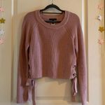 Forever 21 Pink Cropped Sweater With Tie Sides  Photo 0