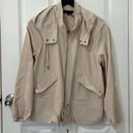 Donna Karan  Light Tan Hooded Jacket Small Photo 0
