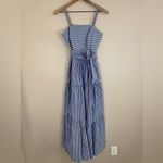 J.Crew Striped Maxi Dress in Lagoon White Stripes size 4 $168 Photo 5