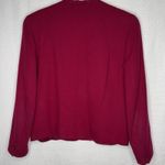 Talbots Vintage Fuschia 100% Wool Blazer Jacket Womens 8 Open Front Long Sleeve Photo 1