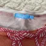 J. McLaughlin  Orange Pink Rope Print Pullover Sweater Medium M Button Sleeves Photo 1