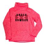 Under Armour  Cold Gear Sweatshirt Pink High Neck Kangaroo Pocket Photo 3