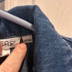 VTG IDEAS Denim Jumpsuit Women Medium Blue Wash Button Front Utility 3/4 Sleeves Photo 7