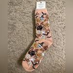 Aerie  American Eagle Black Marled Orange Graphic Spooky Halloween Crew Socks Set Photo 6