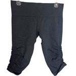 Lululemon Women's 10 In The Flow Crop Leggings Solid Charcoal Scrunch Yoga Photo 0