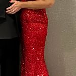 Mermaid Fit Red Formal Gown Size 6 Photo 5