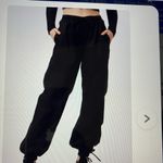 Parachute pants with drawstring NWOT elastic waist Black Size undefined Photo 1