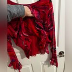 Phool Vintage 2 Piece Maxi Skirt Top Bohemian Ruffle Lined Red Purple Black XL Photo 3