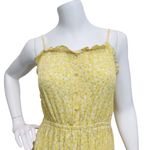 Gypsy  & Jade Women’s Med Tiered Maxi Yellow Floral Print Spaghetti Strap Dress Photo 1
