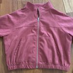 Romwe  Raspberry Cropped Bomber Zip Up Jacker Size S Photo 1