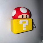 None Red Mushroom AirPods Pro case cover  with Yellow Question Block Photo 4