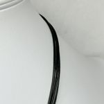 Chico's  Striped Slab Pendant on Black Cord and Silver Tone Necklace ✨ Photo 6