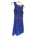 Jodi Kristopher  Lace Fit & Flare Mini Dress Small Blue Coquette Retro Cocktail Photo 4