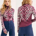 Free People Tie Dye Tie It zip Turtleneck Top Photo 4