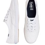 Keds  women’s champion eyelet daisy white canvas lace up sneakers shoes white 10 Photo 0