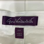 Gloria Vanderbilt NWOT women’s white Amanda capri embellished pocket jeans 24W Photo 3