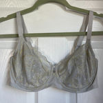 Natori New  746211  Statement Floral Lace Sheer Full Figure Size 34D gray lime Photo 0