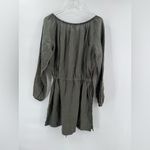 James Perse 
Women's Green Gathered Linen Mini Dress size small - 1 Photo 2