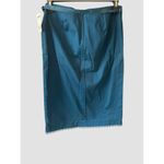 Vintage 90s Cotton Blend Teal Blue Button Front Skirt Small Back Zipper Y2K NWT Photo 3