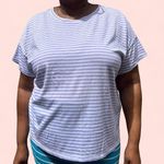 Style & Co Lilac and White stripe Burnout Tee Shirt sz XXL Purple Photo 6