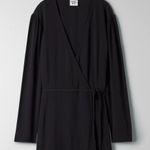 Aritzia  Sunday Best Marion Black Long Sleeve Wrap Dress Photo 3