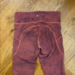 Lululemon High-Rise Patterned Leggings Orange Purple Size 8 Yoga Pants Photo 2