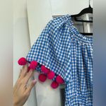 SUNDRESS Alena Dress in Light Blue & Pink Gingham Plaid High Low Size M / L Size L Photo 7