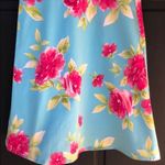 J.T.B. Floral Strapless Dress‎ Blue Size 8 Photo 3