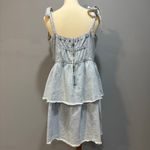 American Eagle Y2K retro denim corset mini dress w/adjustable ties, size XL Photo 4