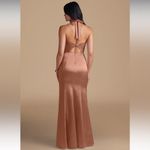 AZAZIE X KENDALL + KYLIE
HALTER STRETCH SATIN
MERMAID DRESS 10 Bronzer color Pink Size undefined Photo 3