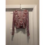 Free People  Wild & Free Paisley Crop Top Size Medium Boho Bohemian Festival Fair Photo 1