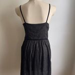 Free People  Black Lace Gold Sparkle Midi Cotton Dress Crinoline Sleeveless 8 Photo 2