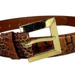 The Ritz Genuine Snake Skin Belt Sz XL Brown Black Photo 0