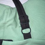 We Wore What  solid scoop bra top small green and black cross back Photo 6