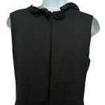 Marc Jacobs Black Lace Hem V-Neck Ruffle Pleated Shift Dress size 6 Silk Rayon Photo 11