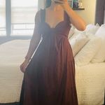 Charlie Holiday  Chocolate Brown Linen Dress Photo 4