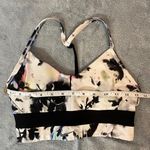 Nike Dri Fit Tie Dye Marble Black White Racer Back Sports Bra Workout Photo 2