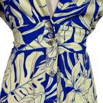 Maaji Wildest Dreams Tropical Plunge Open Back Button Front Maxi Dress Cover Up Photo 5