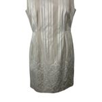 Calvin Klein  Sheath Midi Dress Size 10 – Beige White Ombre Elegance Photo 5