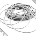 Boutique NEW Platinum Plated‎ Silver Guitar String Bracelets Stackable Boho, Stretchy Photo 0