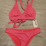 Jessica Simpson 💕💕 Glitter Bomb Bikini ~ Pop Pink Medium M NWT Photo 0