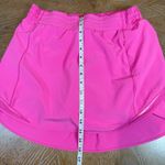 Lululemon  Hot Hot High Rise Skirt Skort Biker Shorts Sonic Pink Size 10 W8AEPR Photo 8